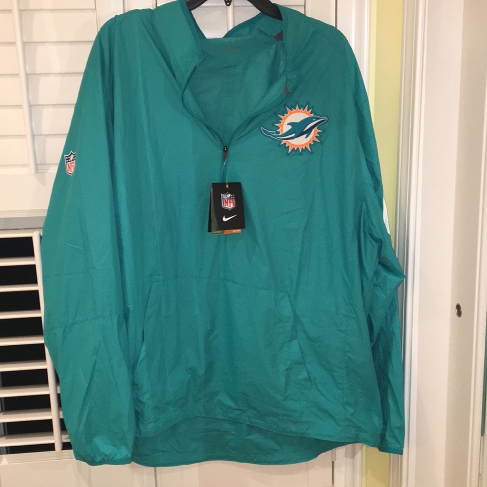 NWT Men’s Nike Miami Dolphin’s 3/4 zip up